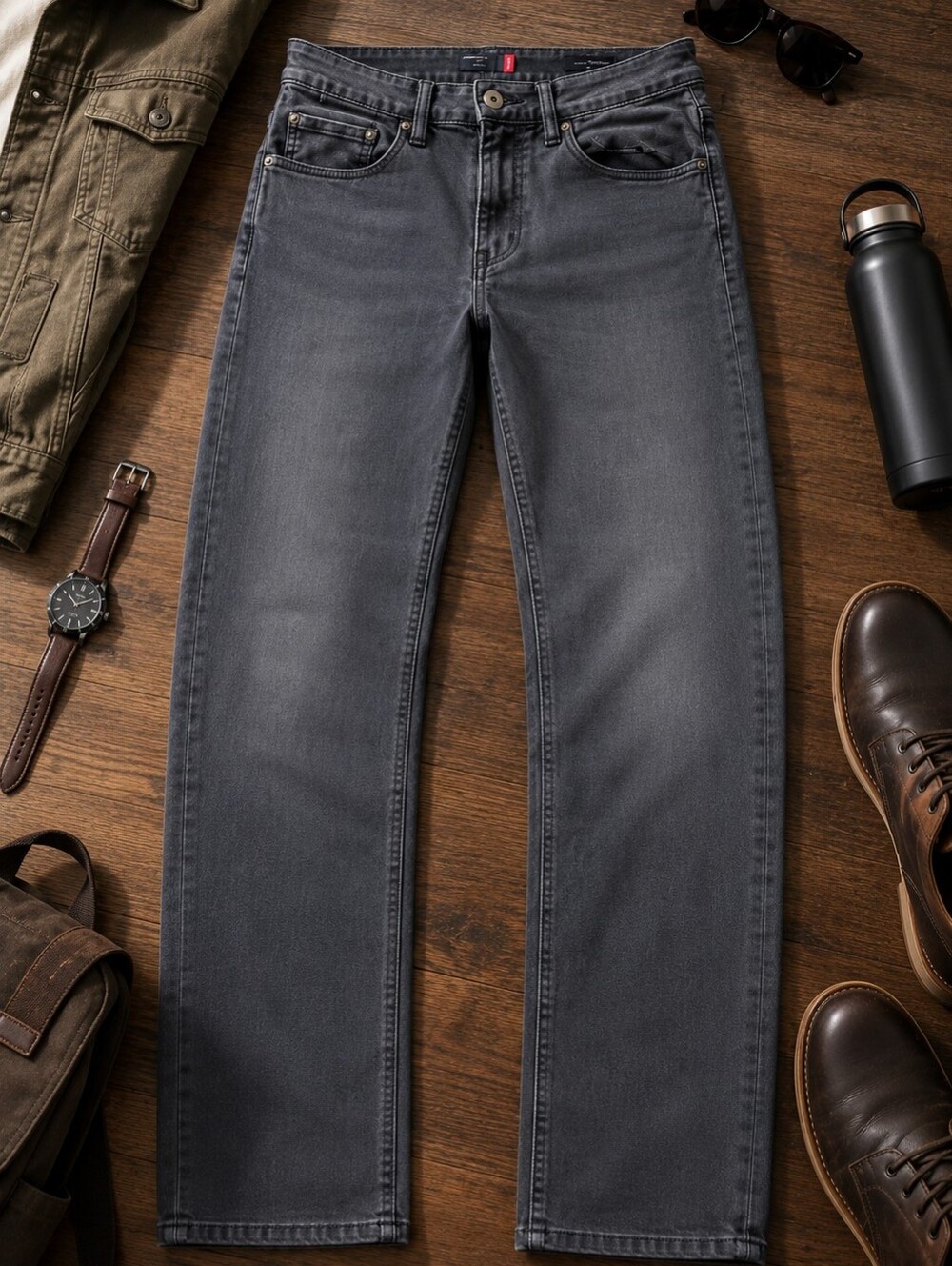 Dockers Alpha Slim Men’s Stretch Jeans Charcoal Gray W32 L32